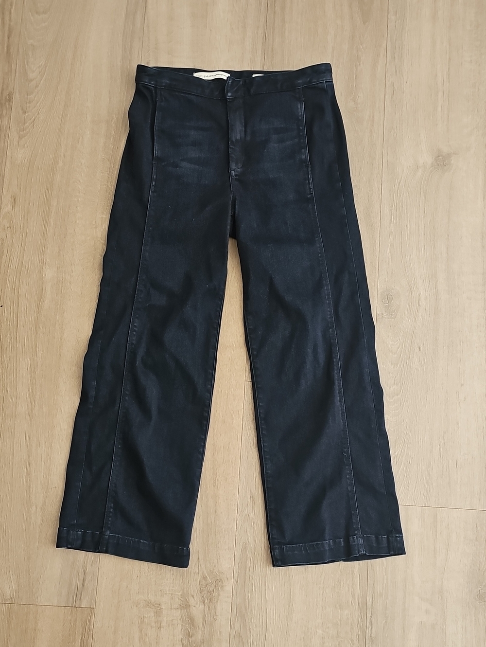 Pilcro And The Letterpress Women's Dark Blue Wide-Leg Jeans Size 28